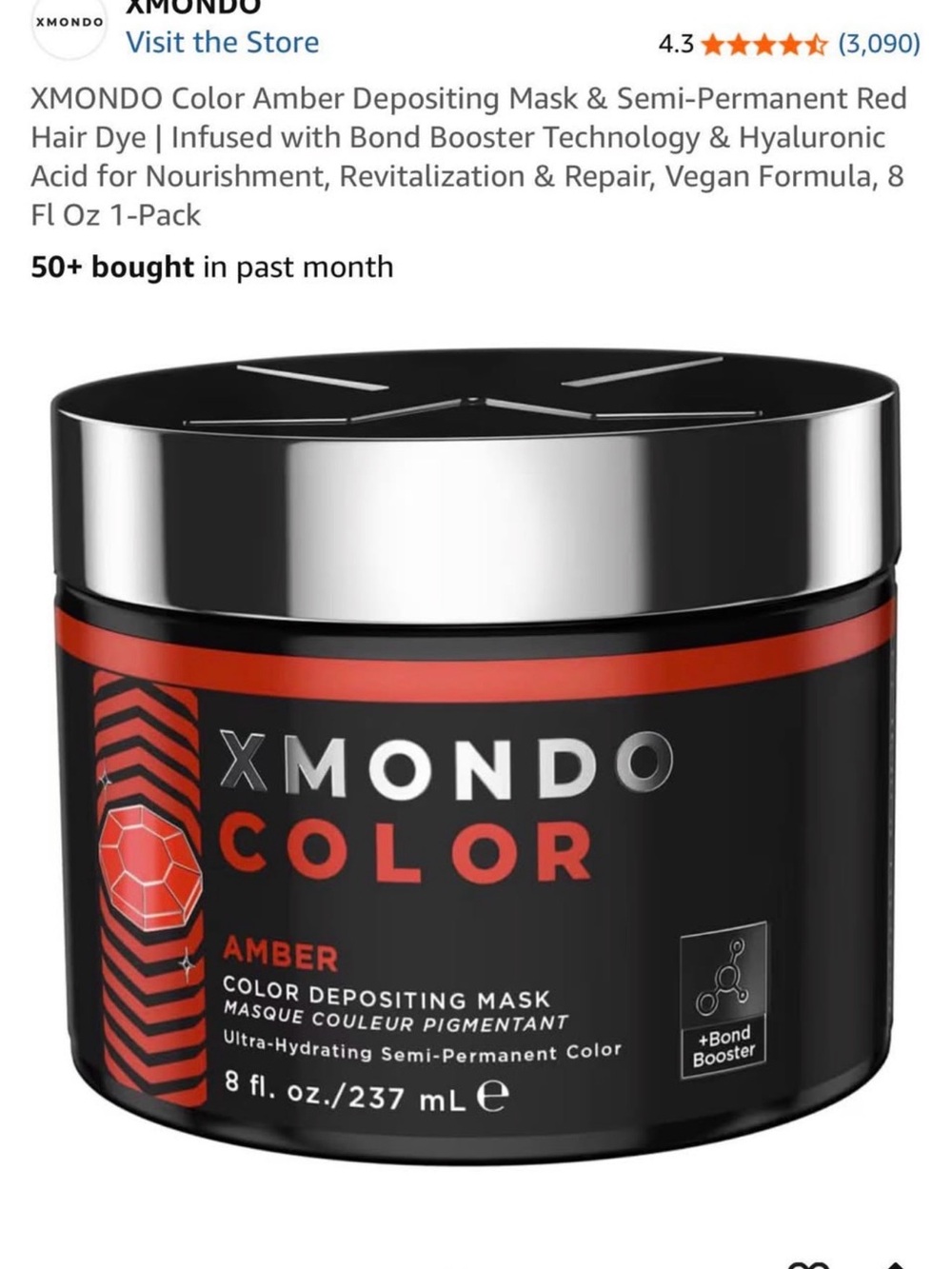 Color Amber Depositing Mask - Amber Semi-Permanent Hair Color